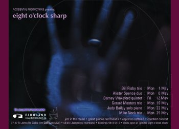 eight oclock sharp jazz postcard